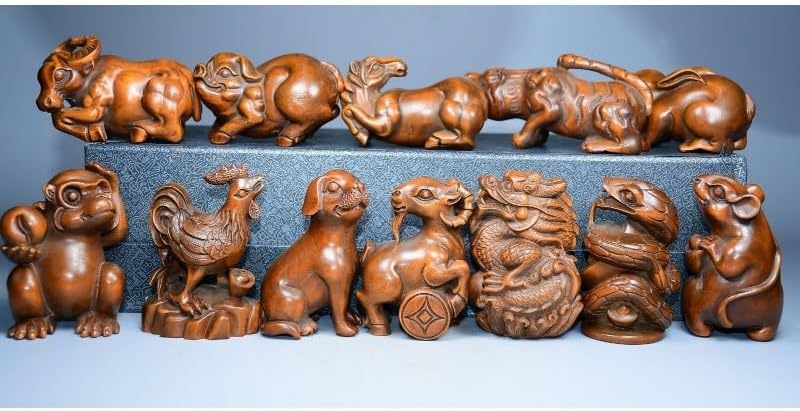 LimpaC Collection Boxwood Zodiac Animal Statues Set