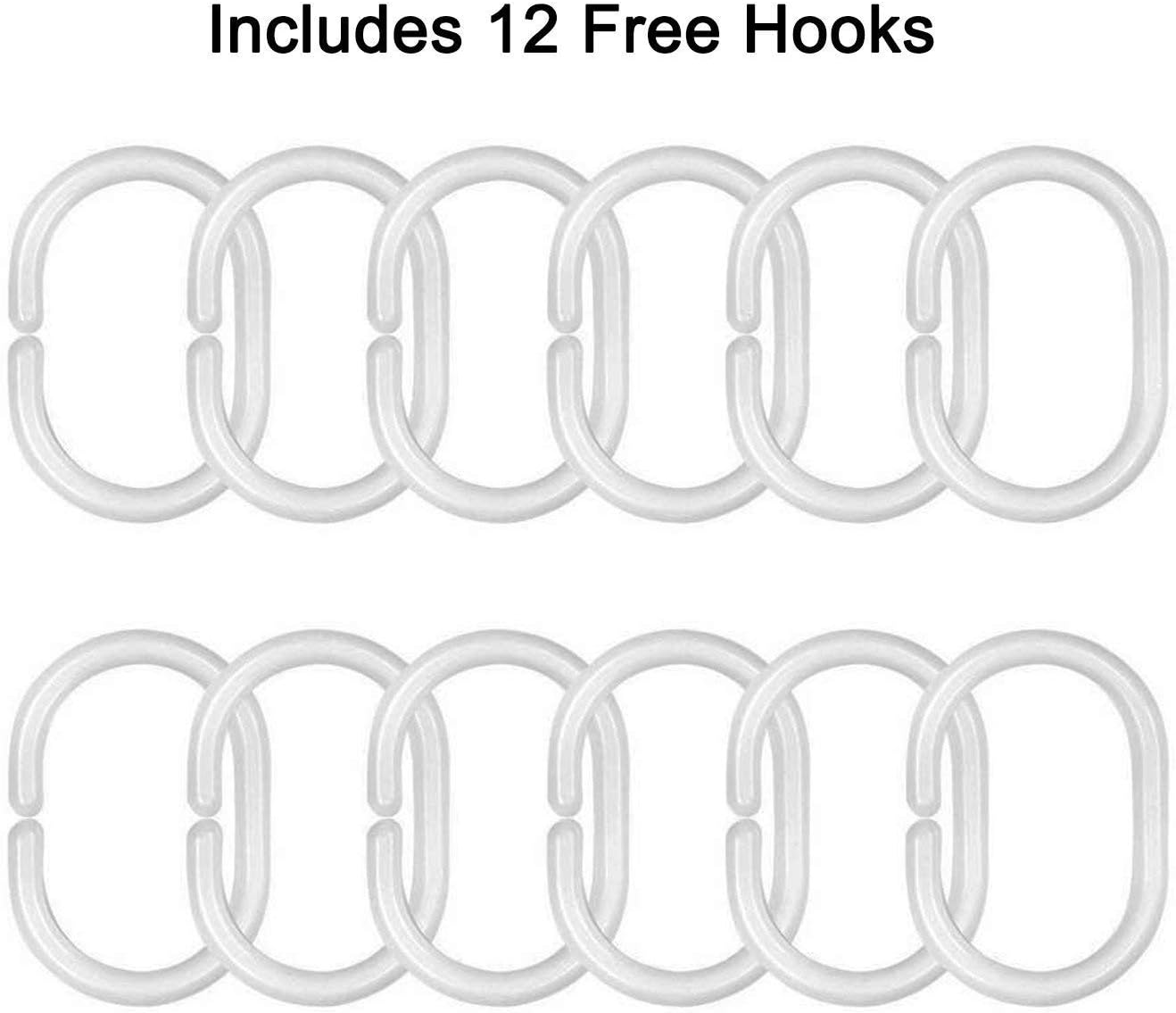 72x78 Inches Retro Gatsby Style Shower Curtain Set with Hooks