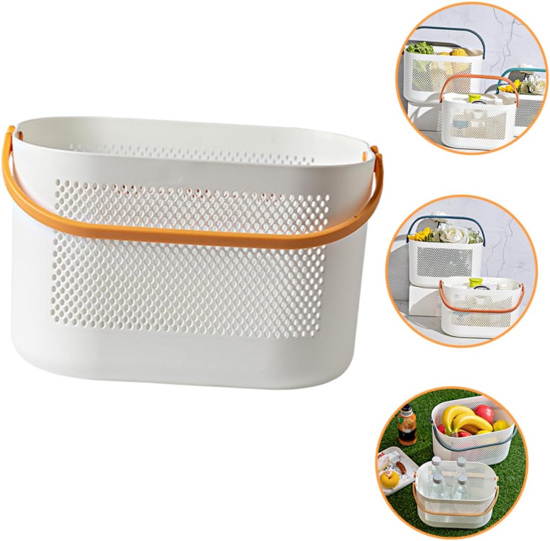 Portable Shower Storage Basket Organizer for Bathroom and Pantry