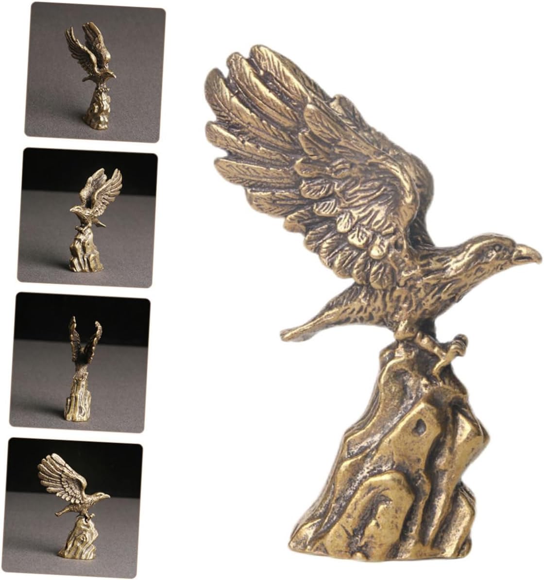 Brass Eagle Statue for Home and Office Decor