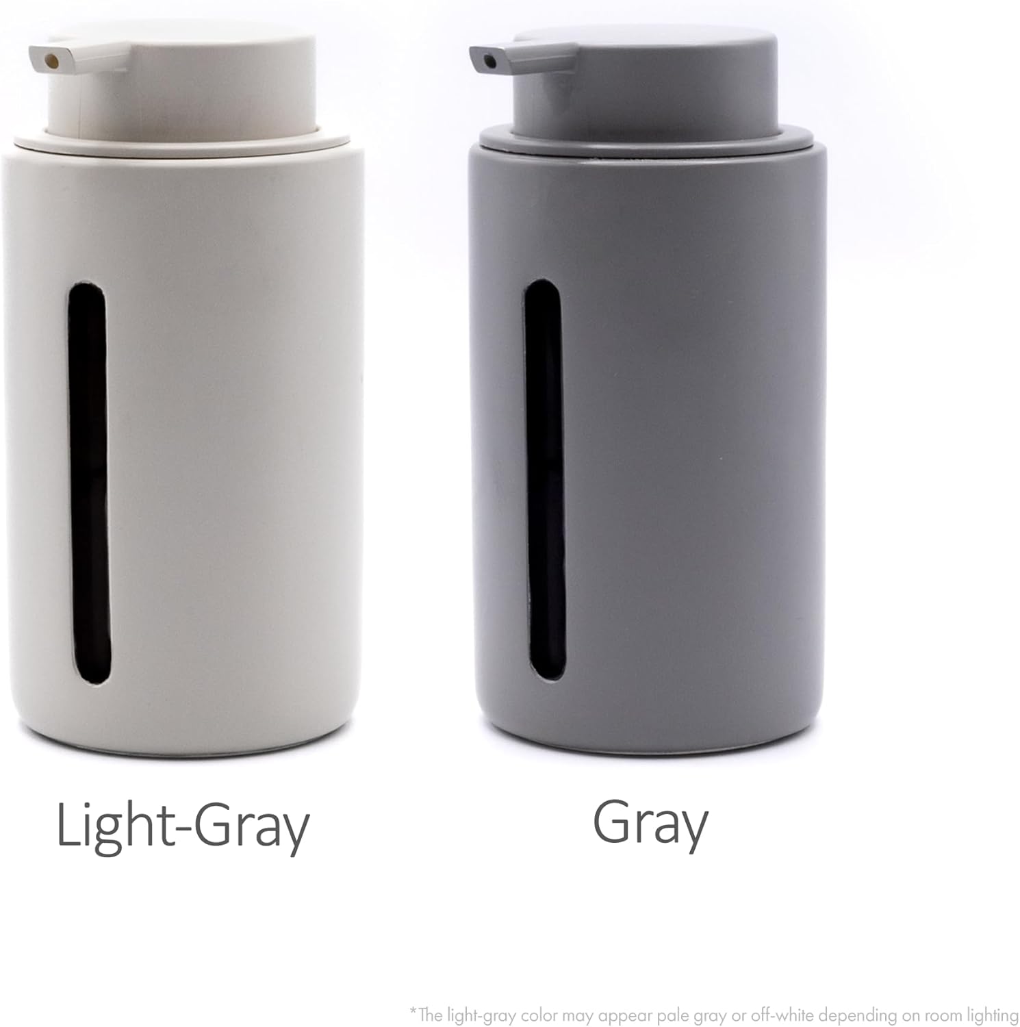 Gray Soap or Lotion Dispenser with Display Window
