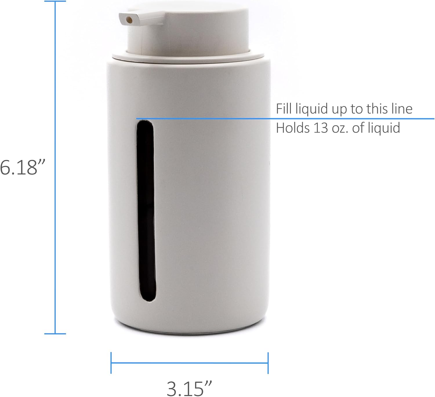 Gray Soap or Lotion Dispenser with Display Window
