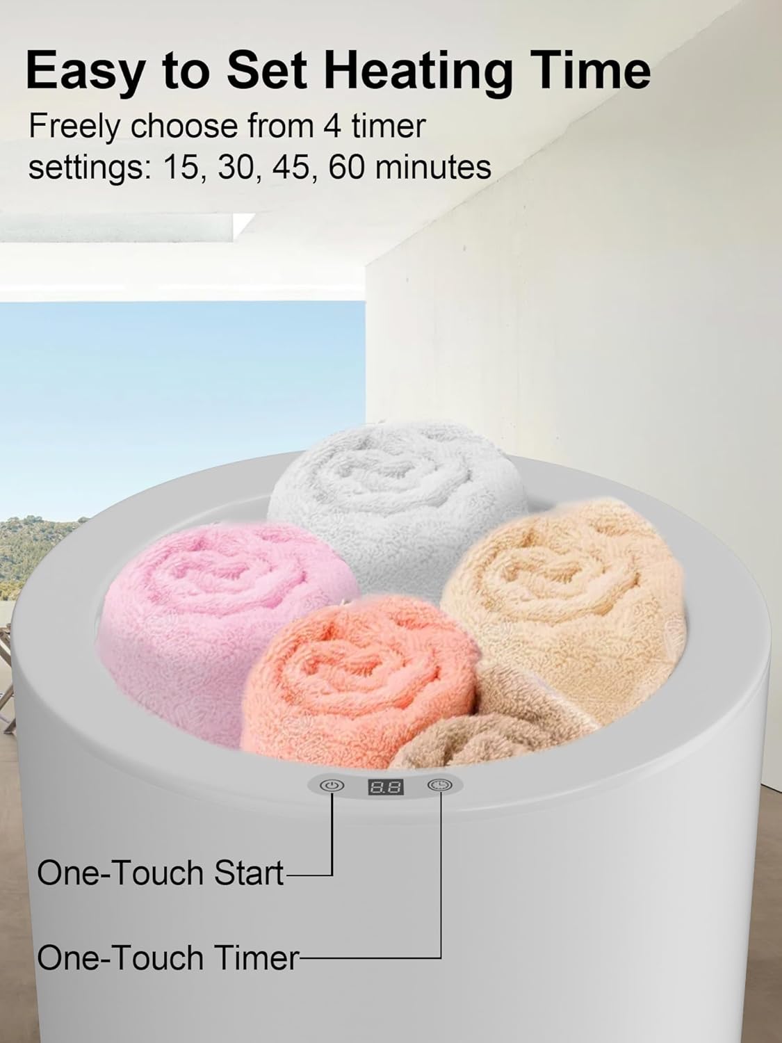 Uthfy 35L Towel Warmer Bucket with Aroma Tray