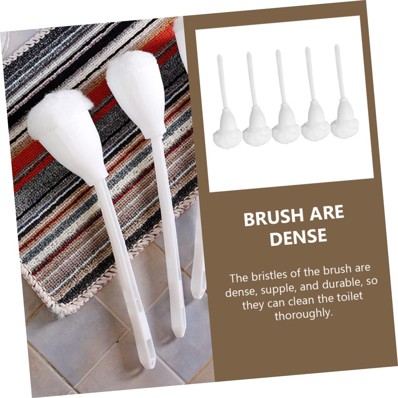 Cabilock Soft Bristles Toilet Brush Set