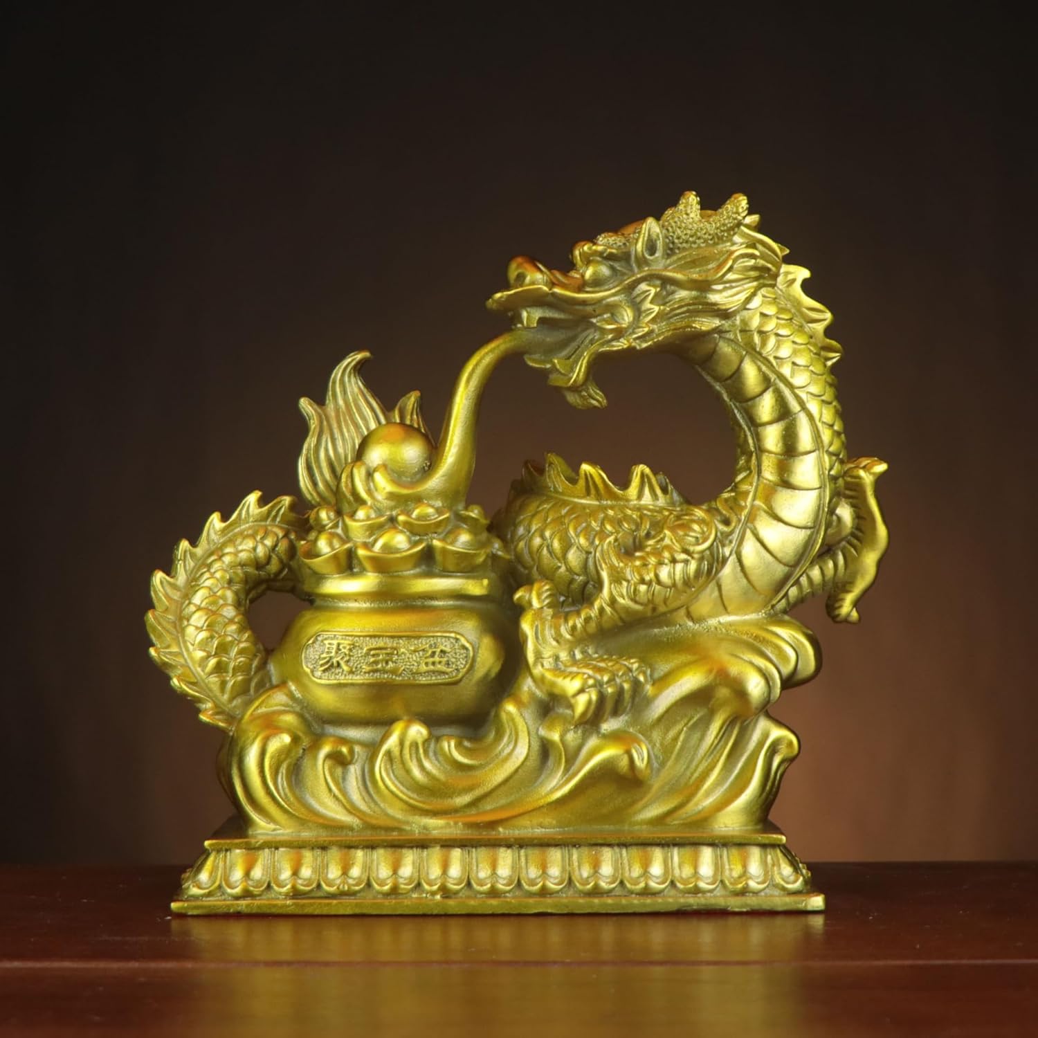 Usoway 185 x 10 x 185cm Copper Dragon Collectible Figurine