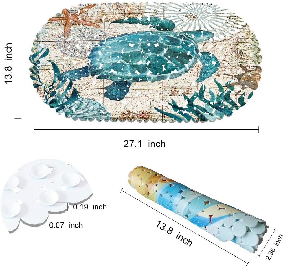 MOLFUJ Non-Slip Bathtub Mat with Suction Cups