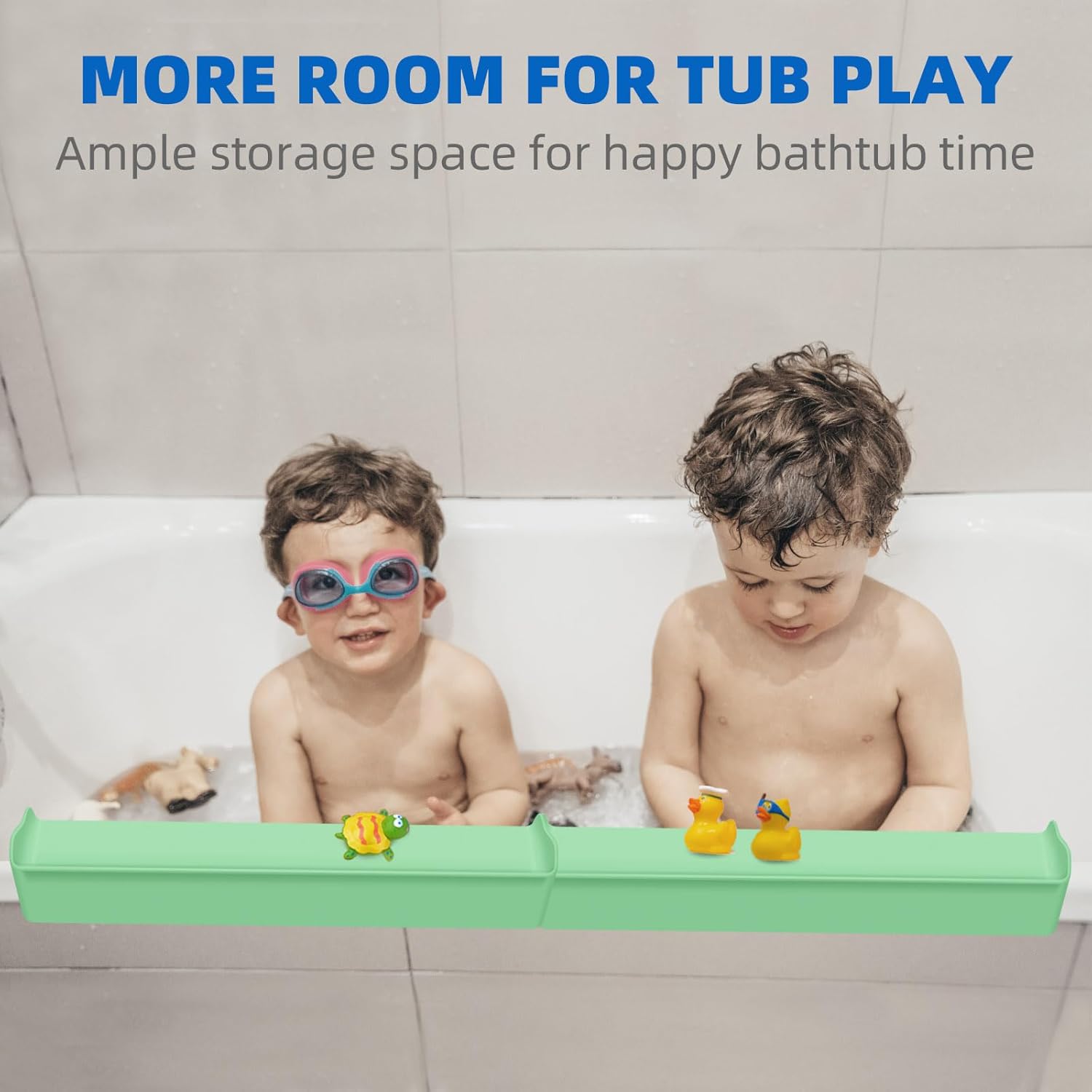 Resseor Splash Guard for Kids Tub - 2 Packs Green