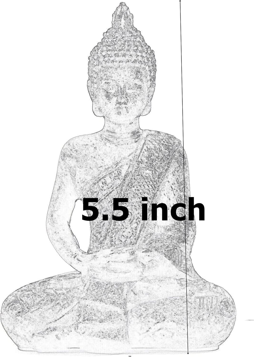Bellaa Buddha Statue Meditation Dhyana Mudra Sitting Decor Sculpture
