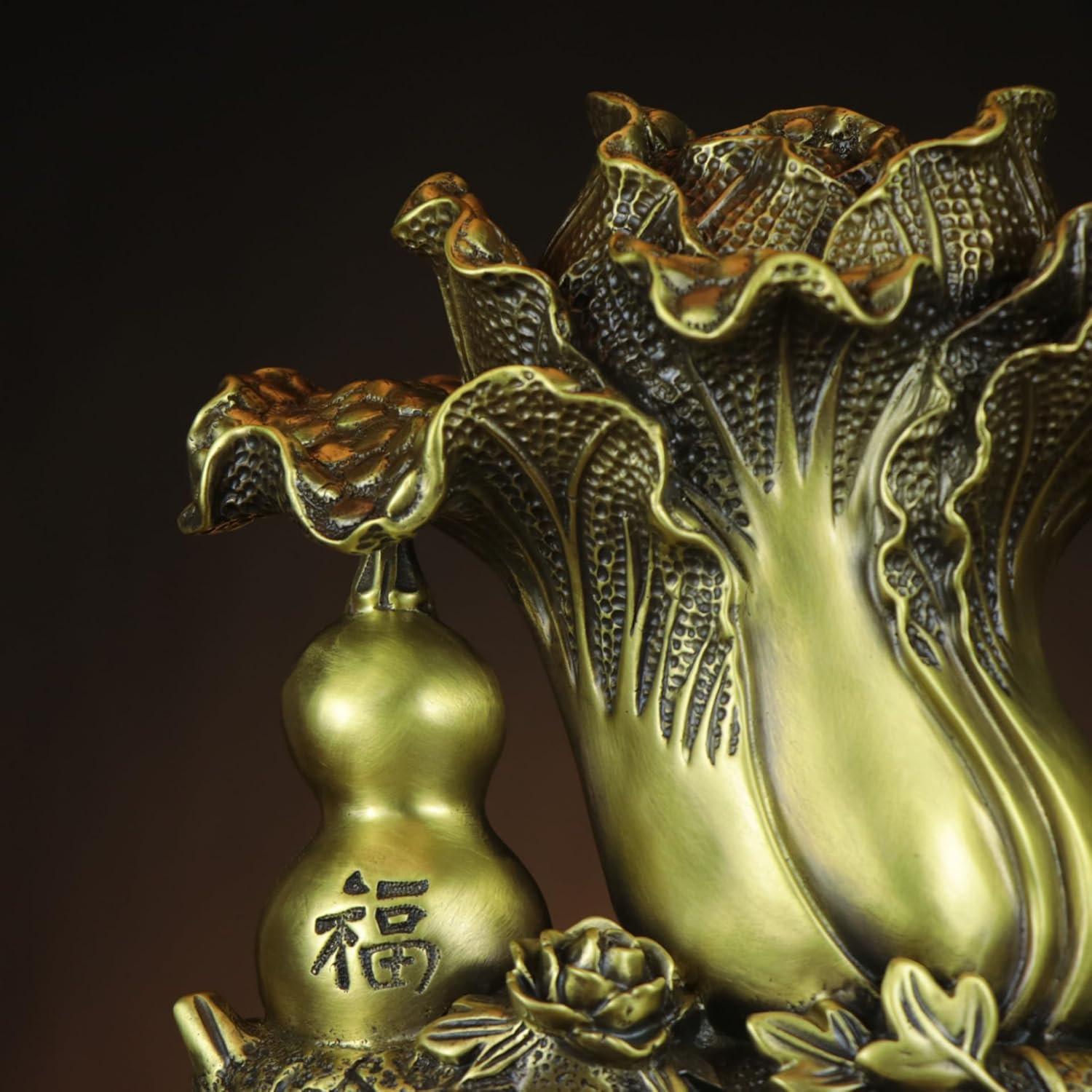 Usoway Copper Bok Choy Sculpture Home Dcor
