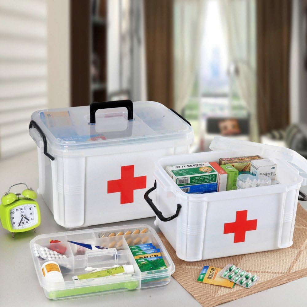 BEESS First Aid Kit Medicine Cabinet for Home Use