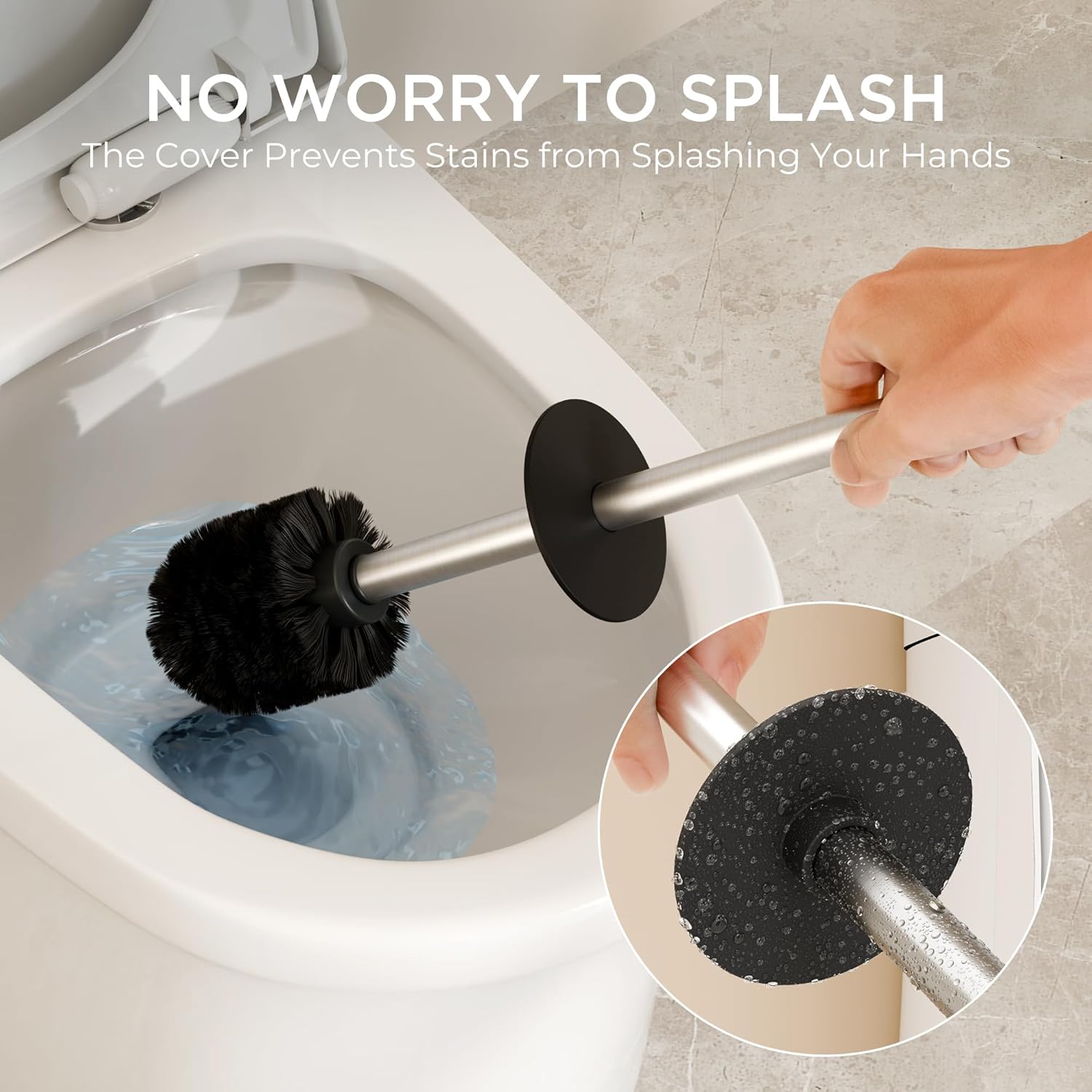 FORIOUS Toilet Brush and Holder Set 2 Packs 1