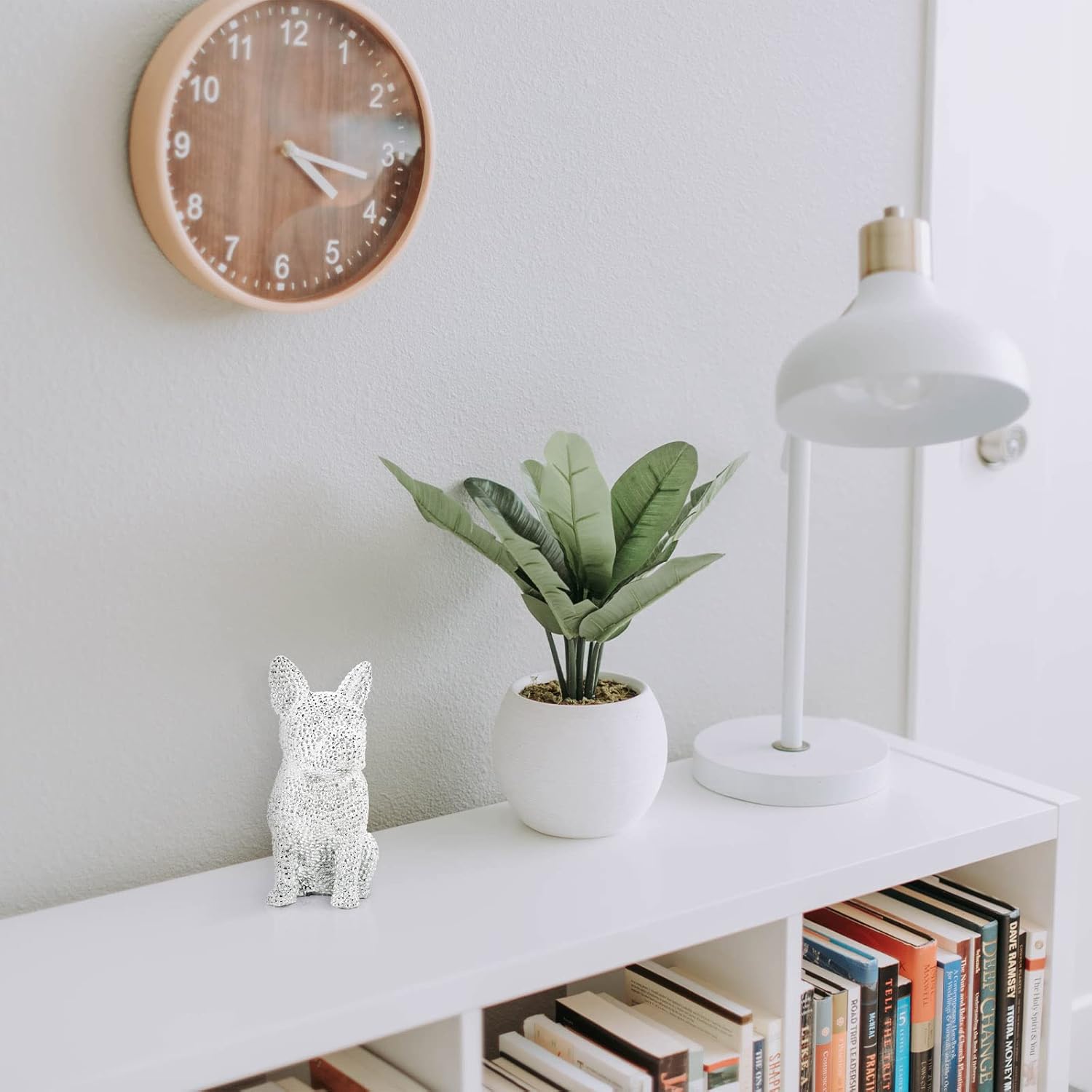 GRABADO Sparkly French Bulldog Statue Home Decor