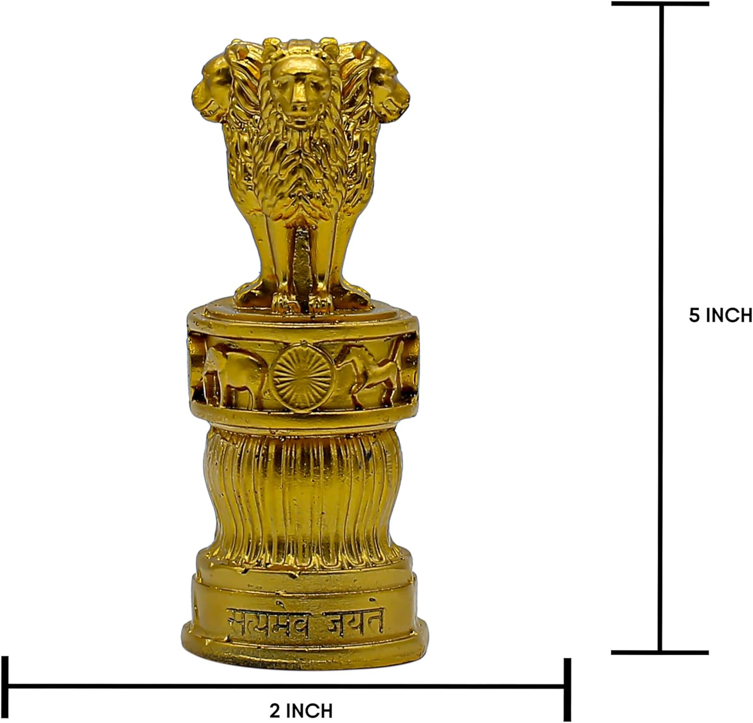 Samyuktha Ashoka Pillar Stambh 5 Inch Sculpture