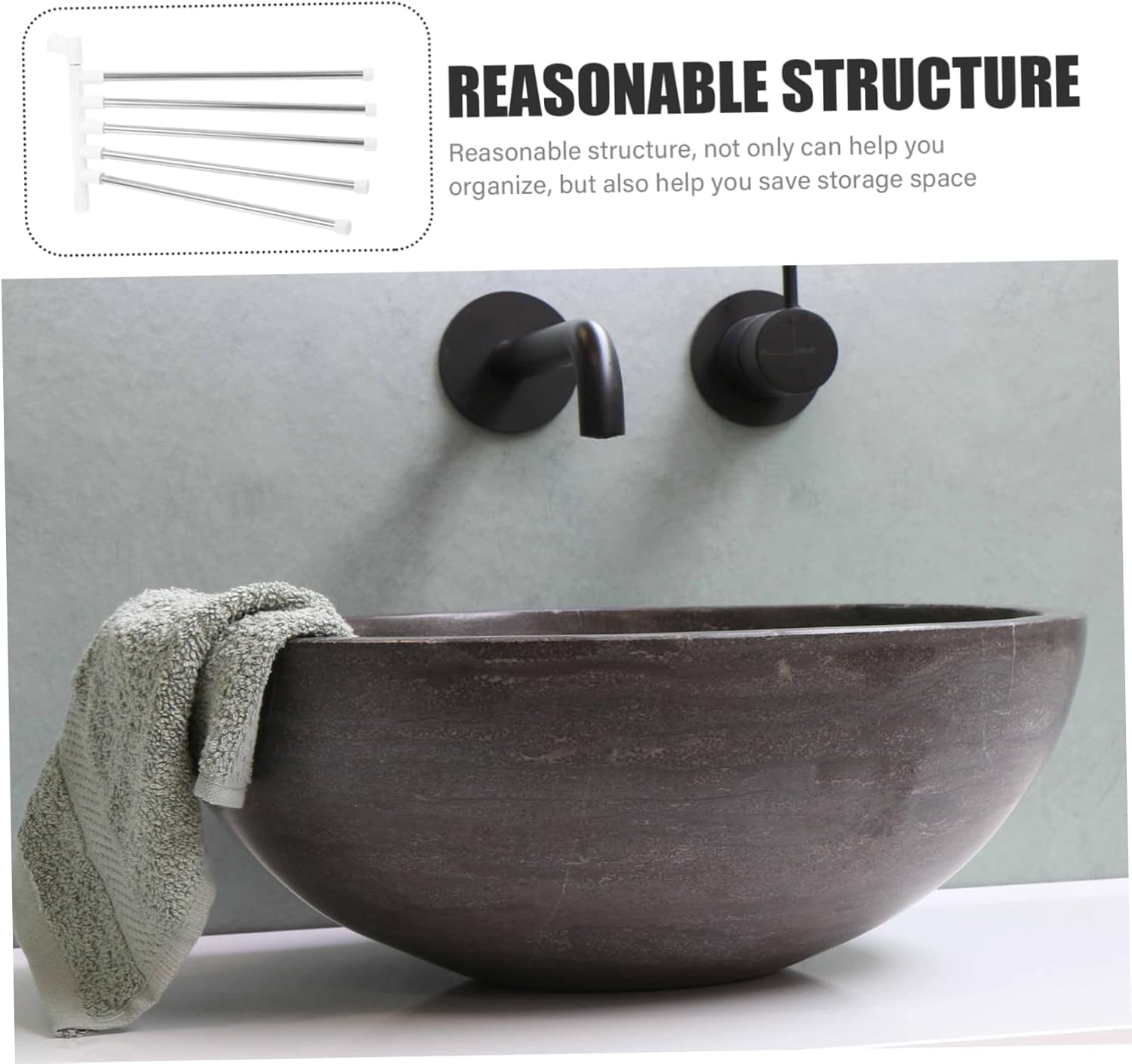 NUOBESTY Wall Mounted Rotatory Towel Rack