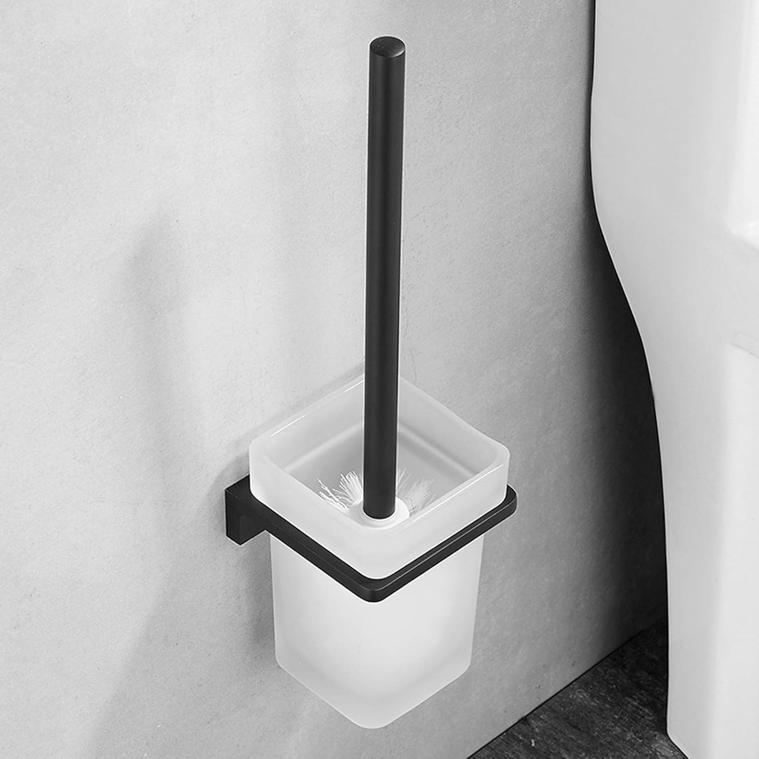 YQBUER Toilet Brush Holder Set with Deep Cleaning Brush