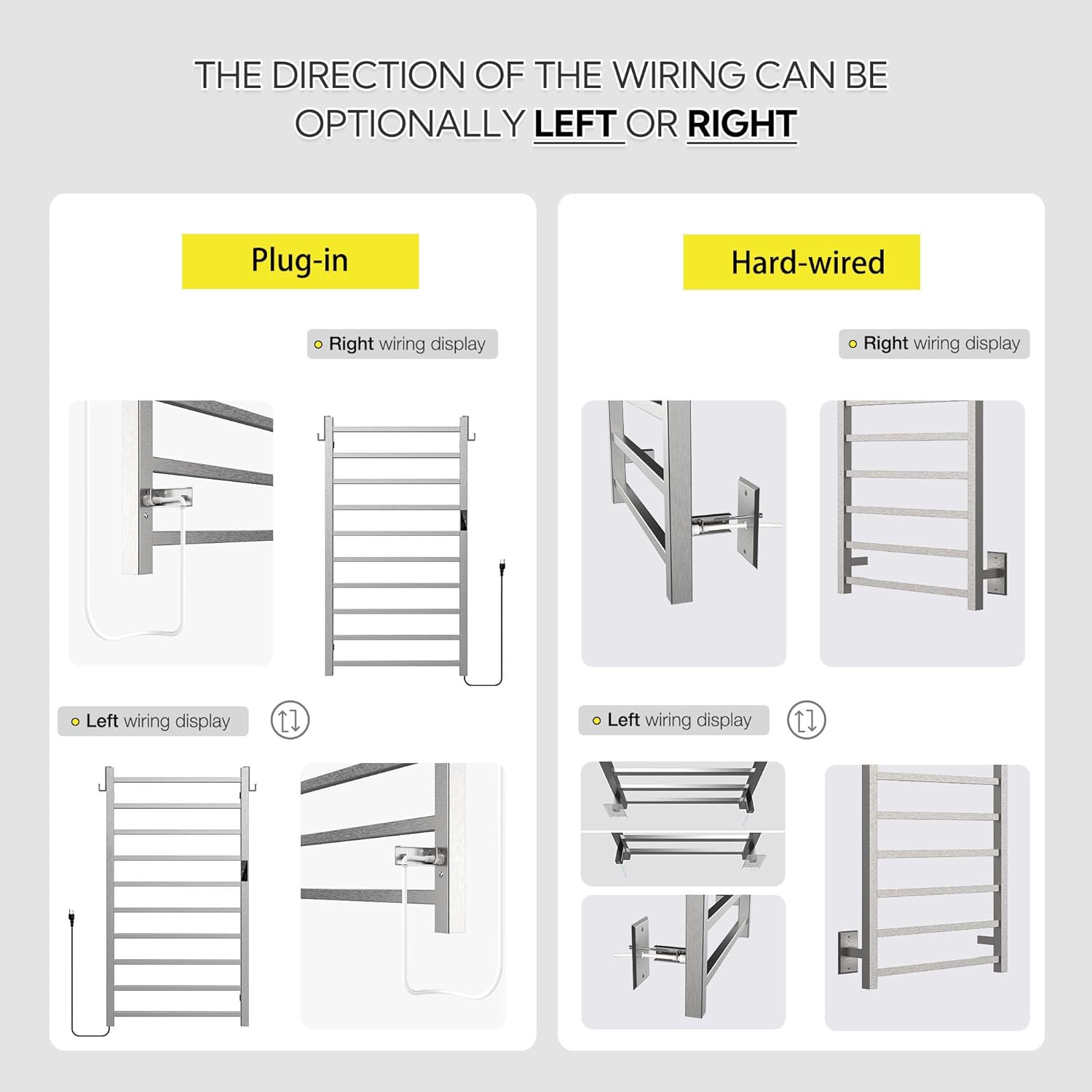 PBhusri 10-Bar Electric Towel Warmer with Timer