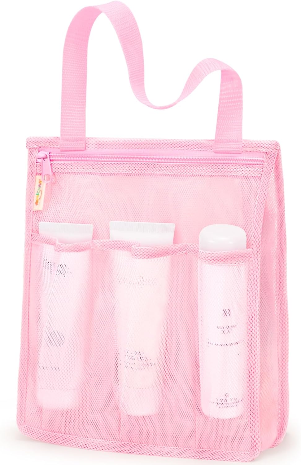 Famichan Mesh Shower Caddy Portable Pink