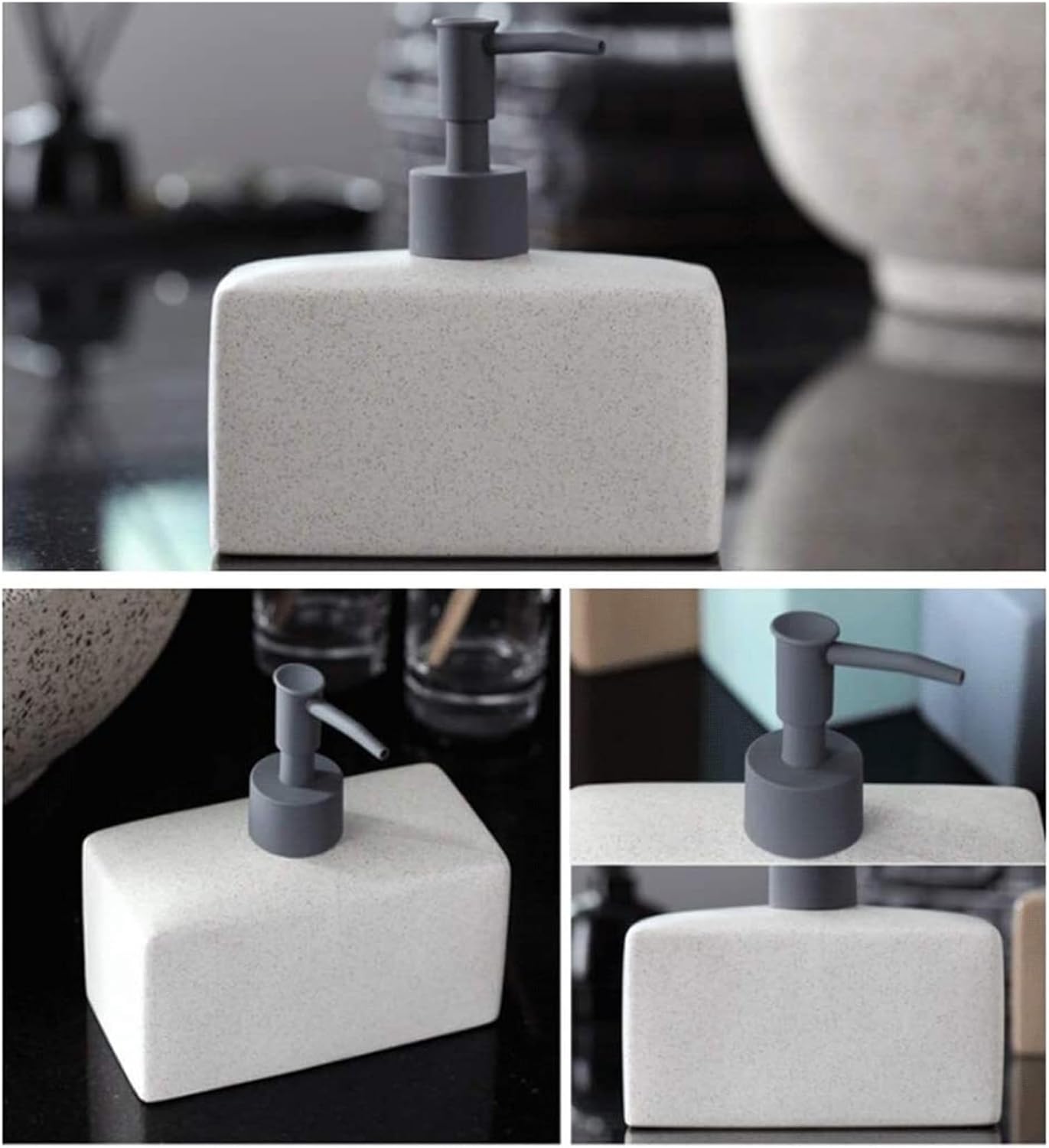 OXOAMP Square Ceramic Soap Dispenser 500ml
