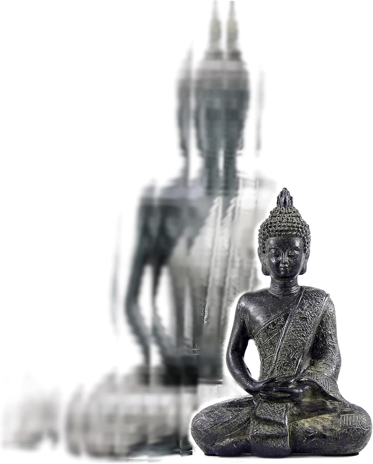 Bellaa Buddha Statue Meditation Dhyana Mudra Sitting Decor Sculpture
