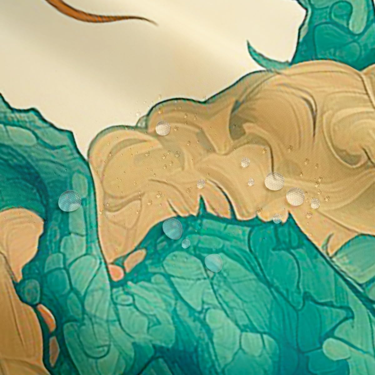 Erosebridal Dragon Style Waterproof Shower Curtain Set