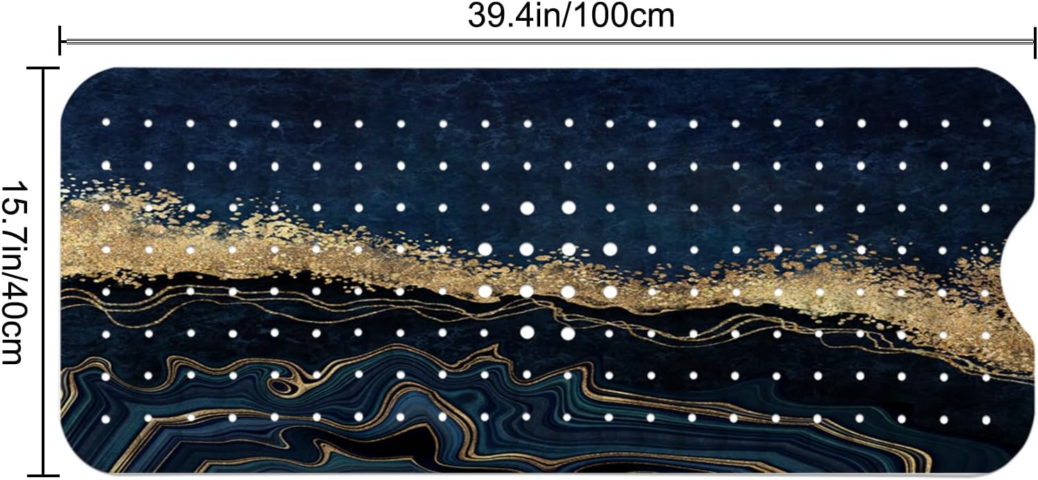 LNOND Marble Bath Tub Mat Non Slip 40 X 16 Inch