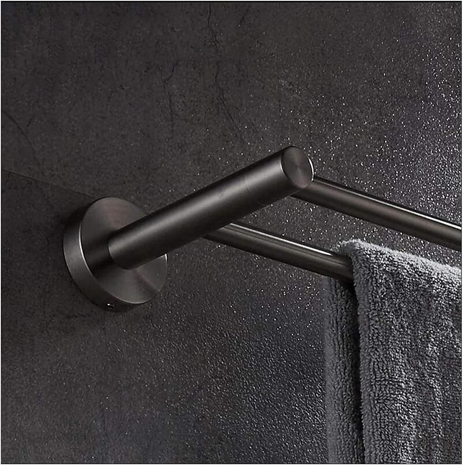 Stainless Steel Towel Rack with Storage Shelf for Bathroom