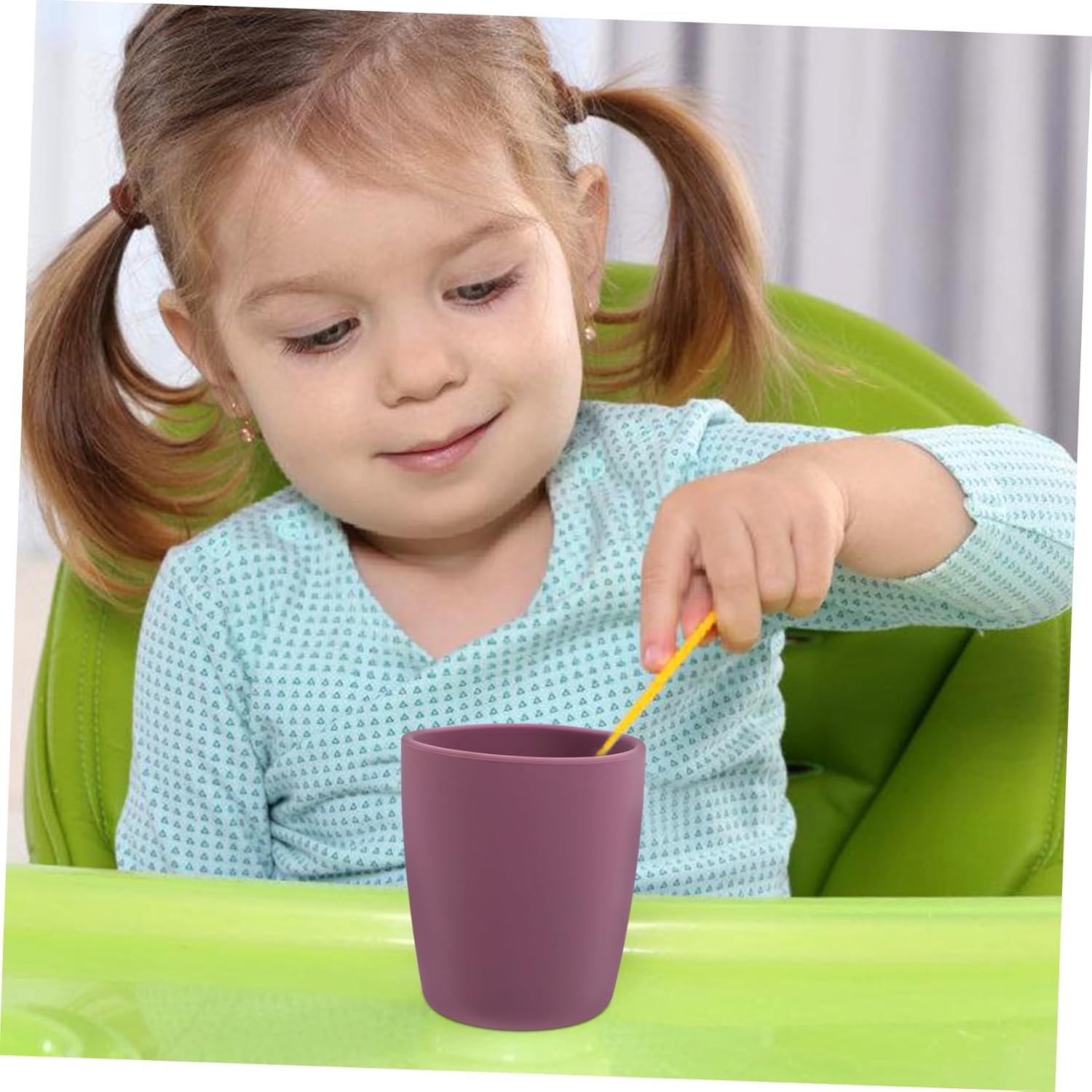 Luxshiny Spill-Proof Silicone Toddler Cup with Handle