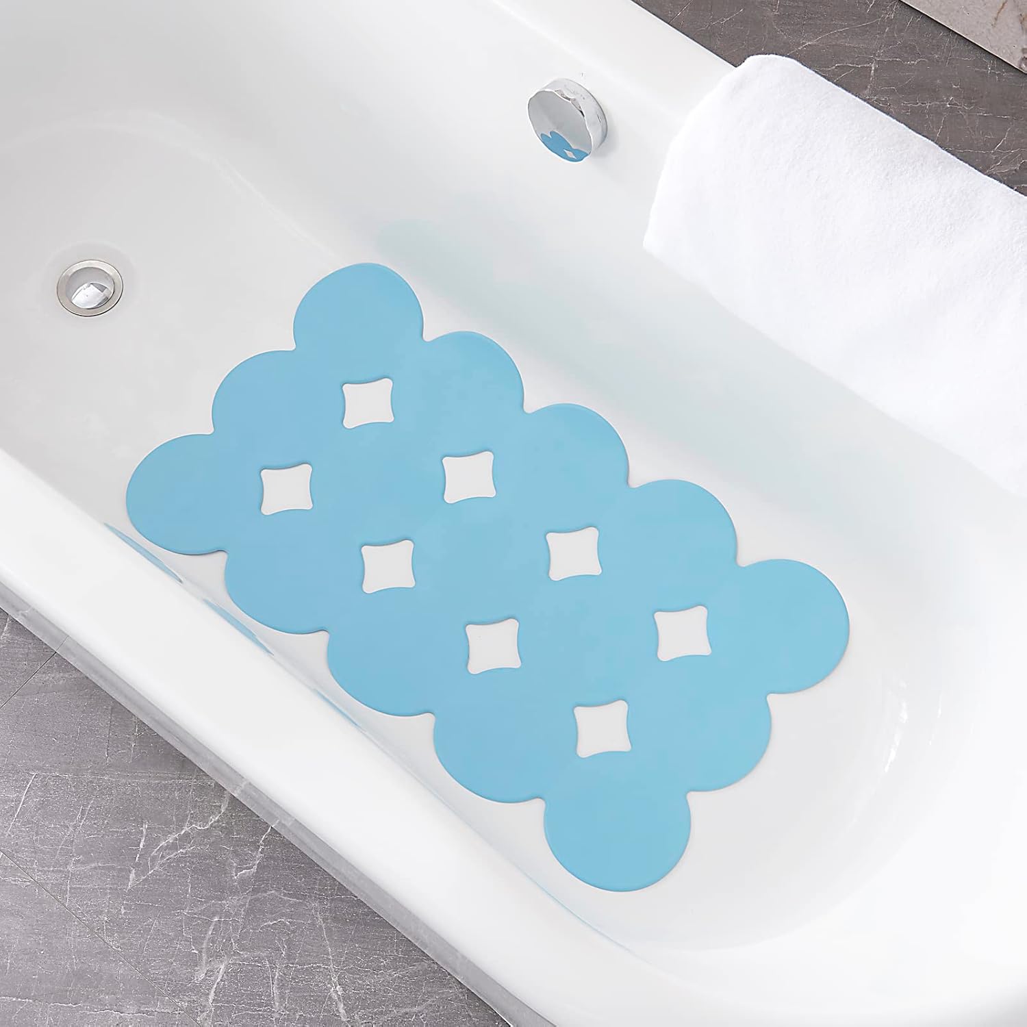 Webos Non Slip Bathtub Mat with Strong Suction Cups