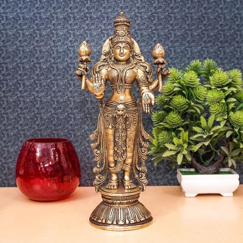 Statuestudio Laxmi Idol 12 Inch Brass Statue