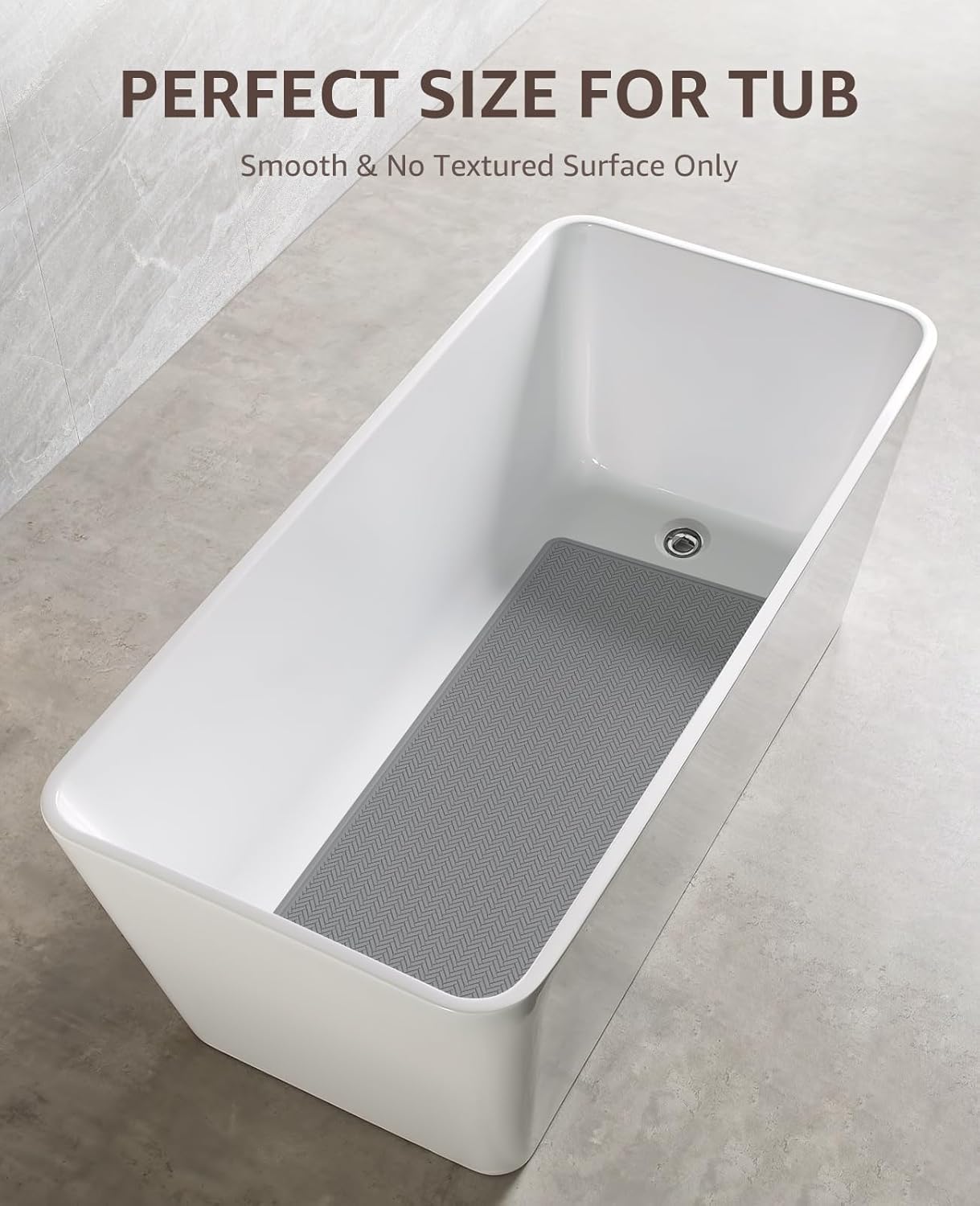 Bligli Heavy Duty Non-Slip Bathtub Mat - 36x17 Inches