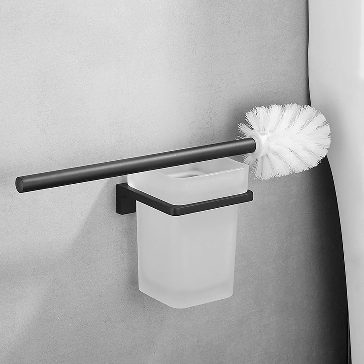 YQBUER Toilet Brush Holder Set with Deep Cleaning Brush