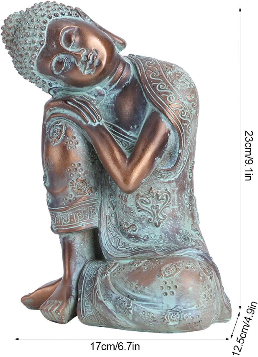 Hand Painted Buddha Statue Southeast Asian Style Decor