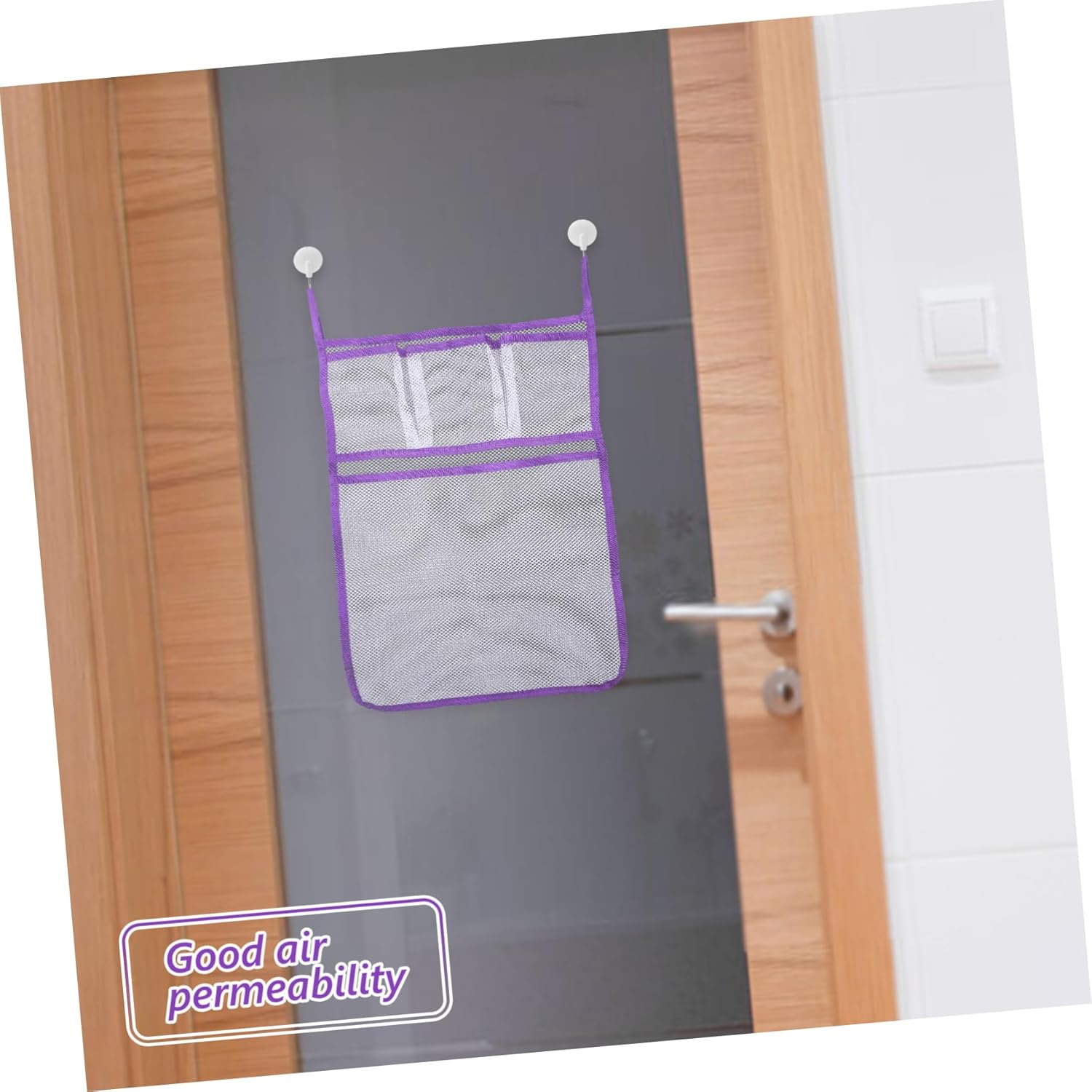 BRIGHTFUFU Bathroom Corner Organizer Mesh Pouch