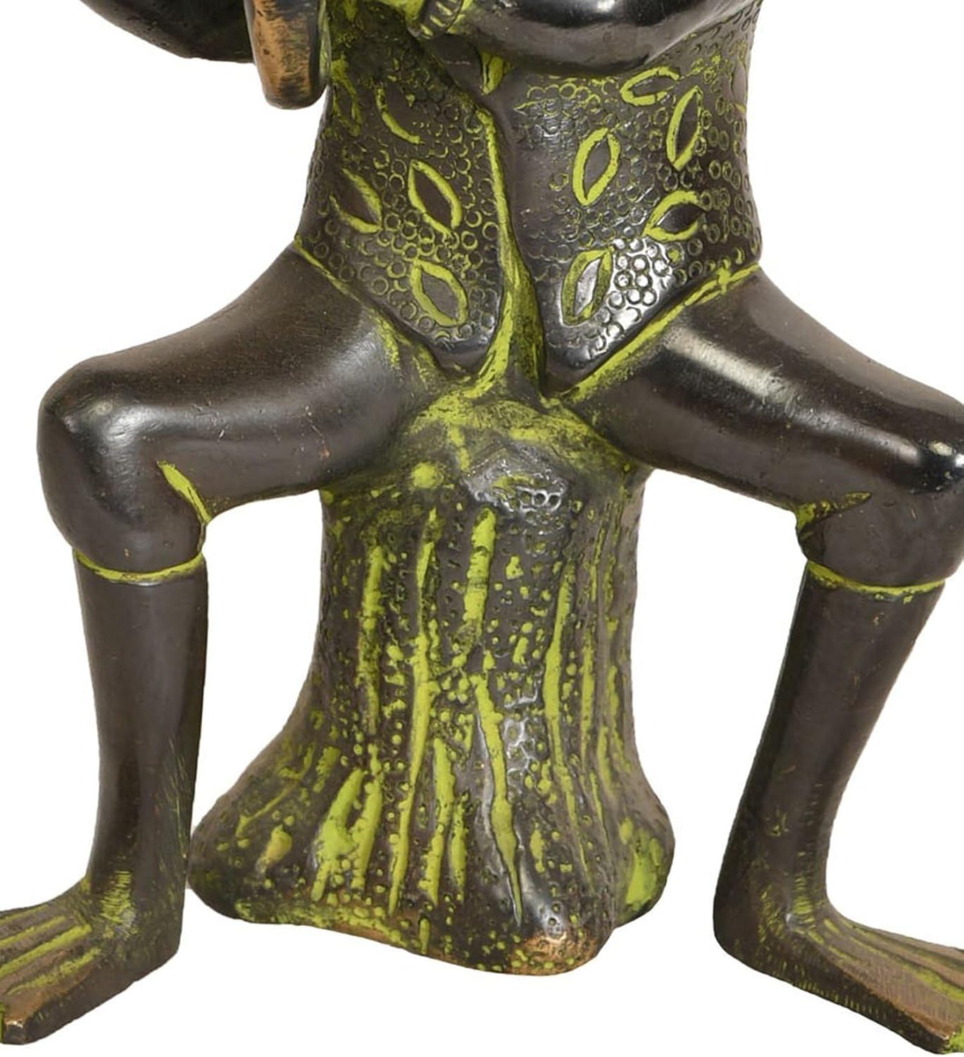 Exotic India Frog Brass Statue with Umbrella 1