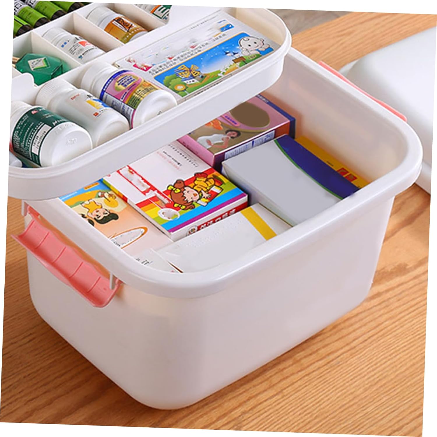 Outanaya 1Pc Medicine Cabinet Storage Box for Medication and Emergency Supplies