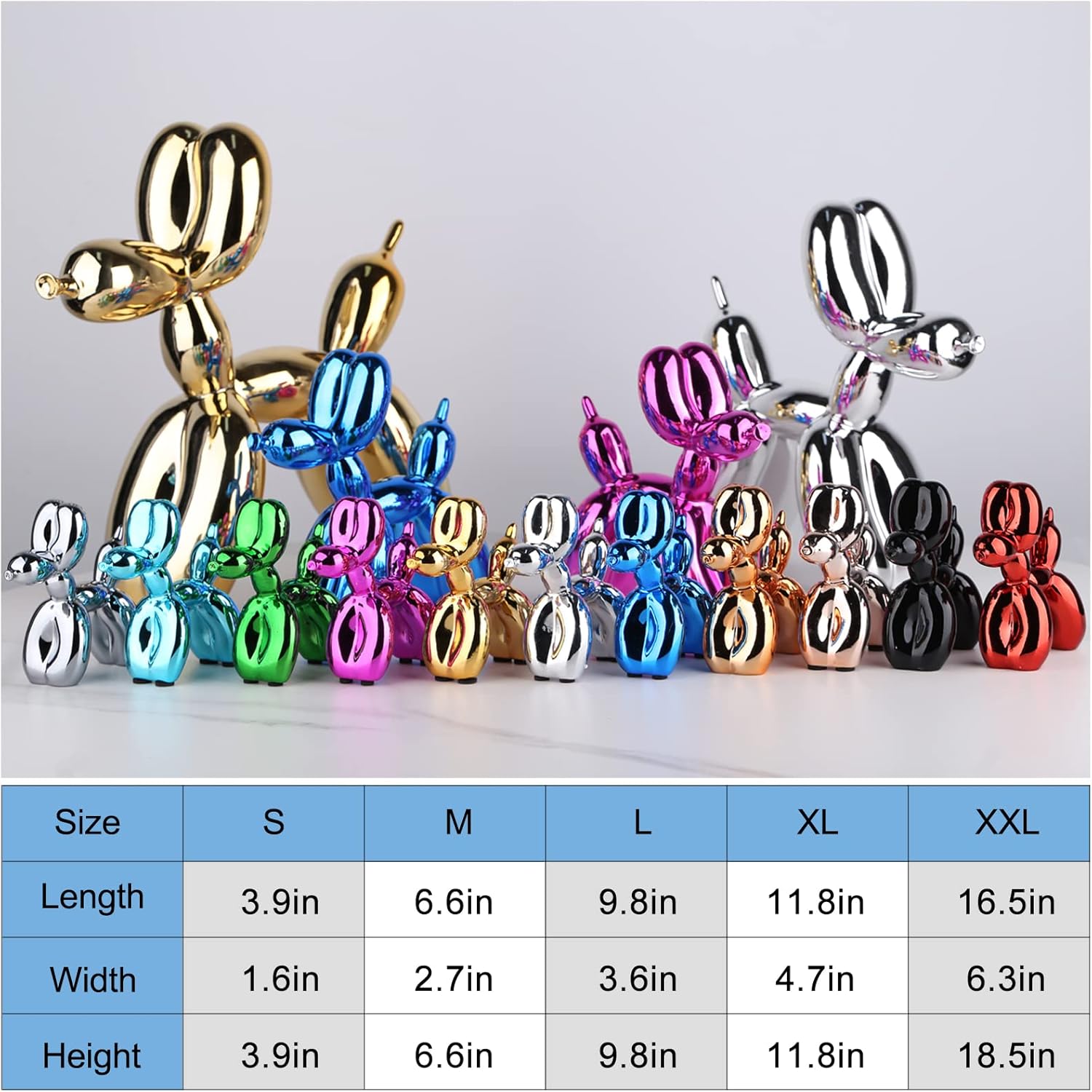 Balloon Dog Sculpture Modern Home Decor Statues