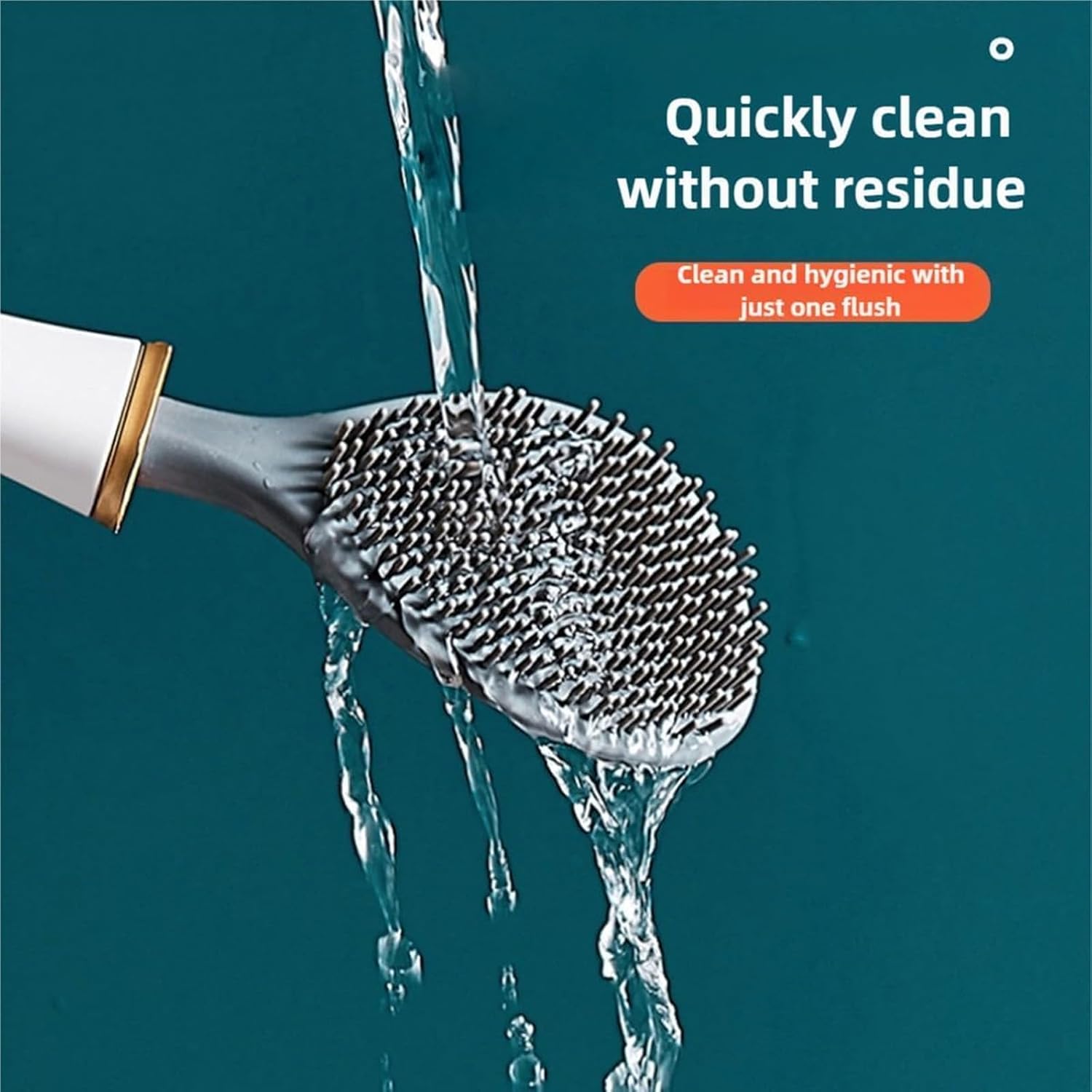 Modern Flexible Silicone Toilet Brush with Holder Set