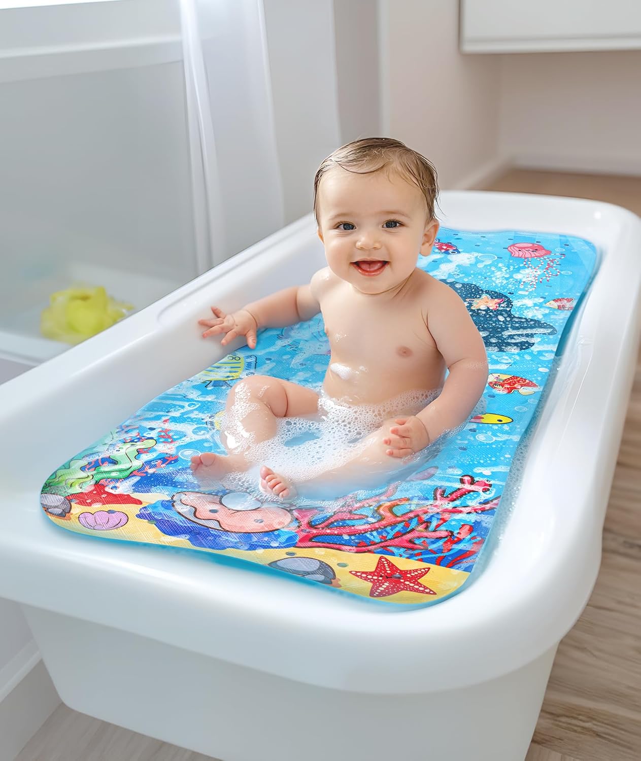 Daugee Cartoon Baby Bath Mat 40x16 Non-Slip