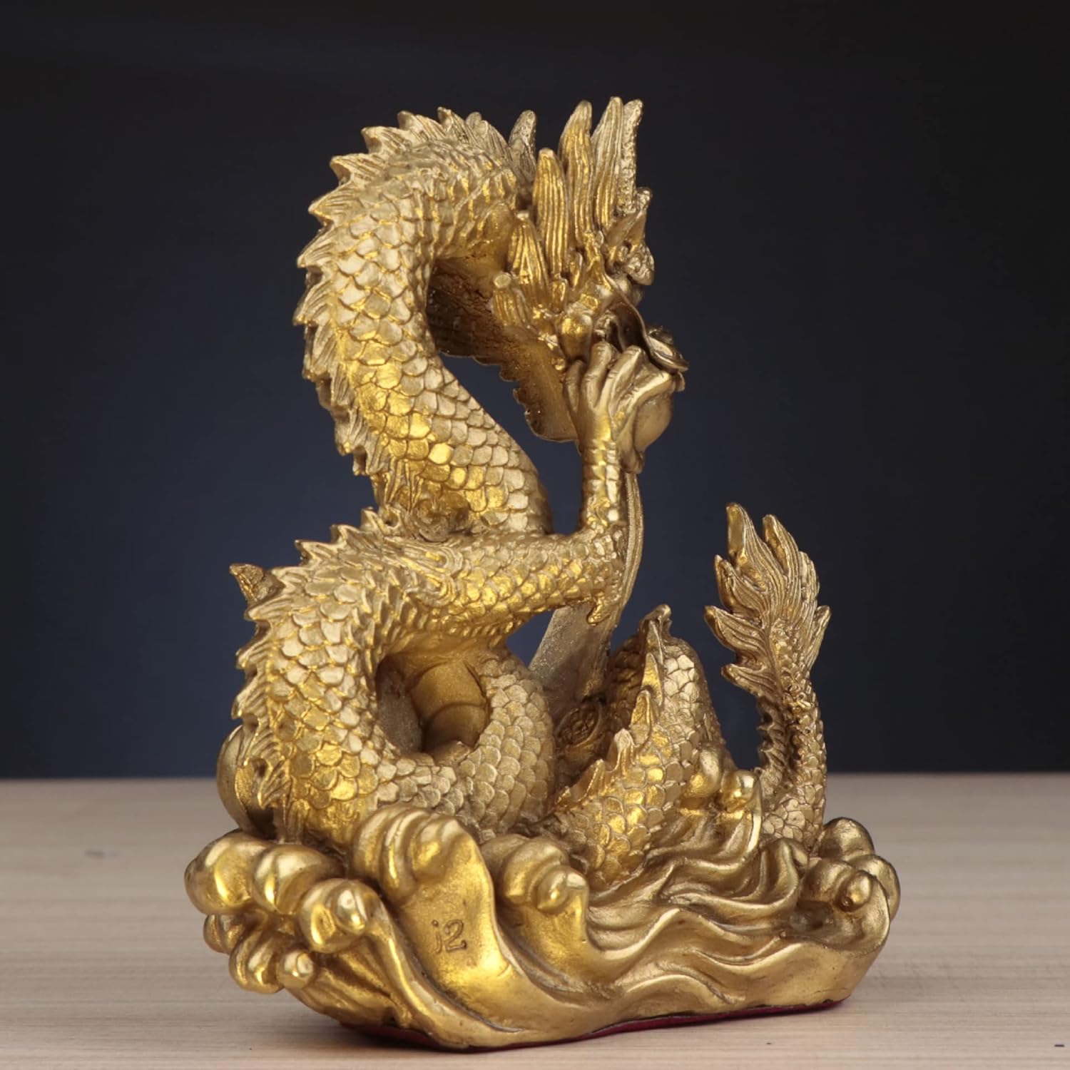 Usoway Copper Dragon Ornament with Sphere 15kg