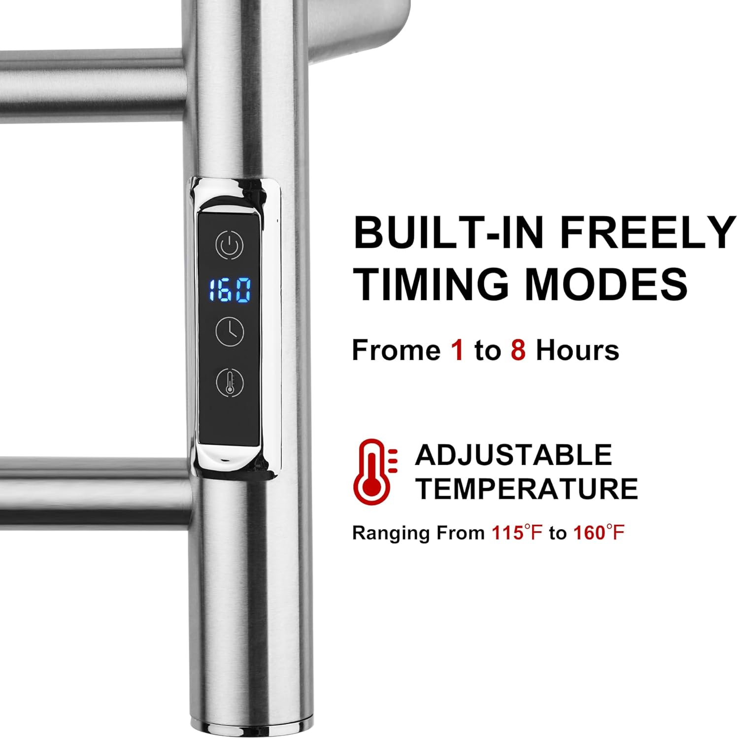 BLARALA Heated Towel Racks with Timer and Temperature Control