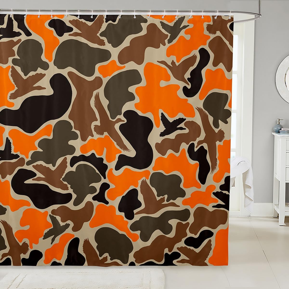Feelyou Duck Hunter Camouflage Shower Curtain Set 72x72