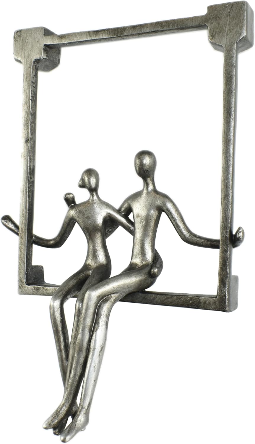 Natural Design Architecture Lifestyle N Swinging Couple Sculpture 1