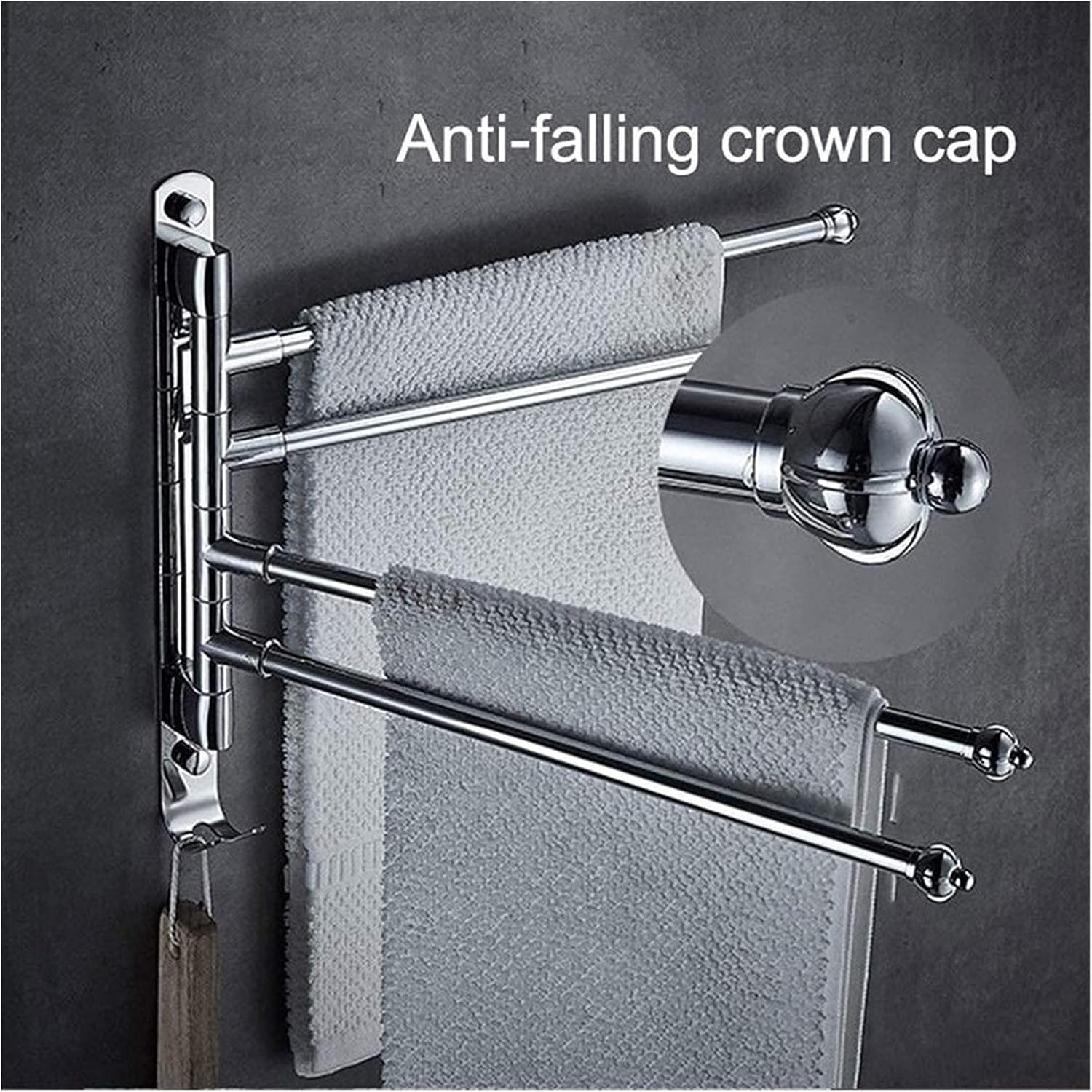 ALDEPO 3 Swivel Stainless Steel Towel Rail