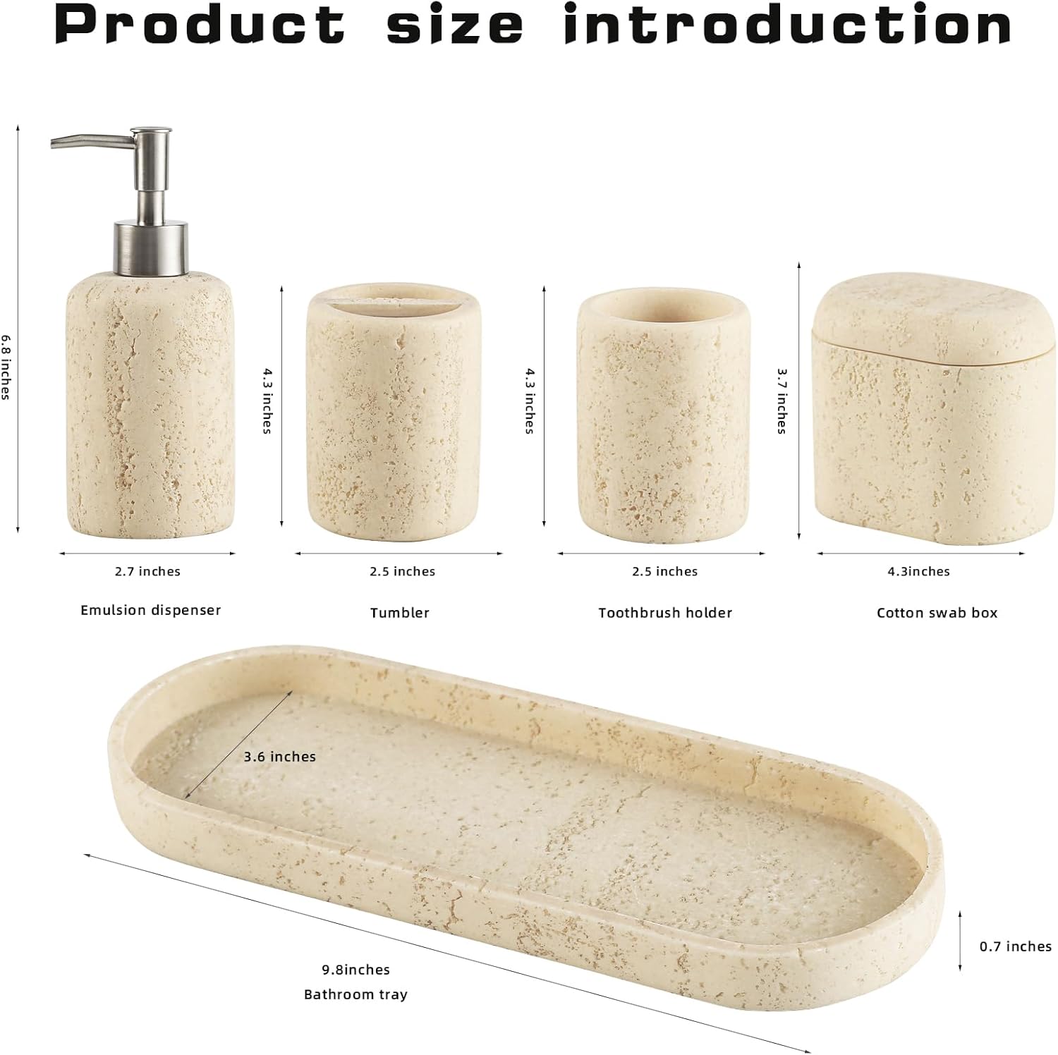 Haocoott 5PCS Modern Bathroom Accessories Set