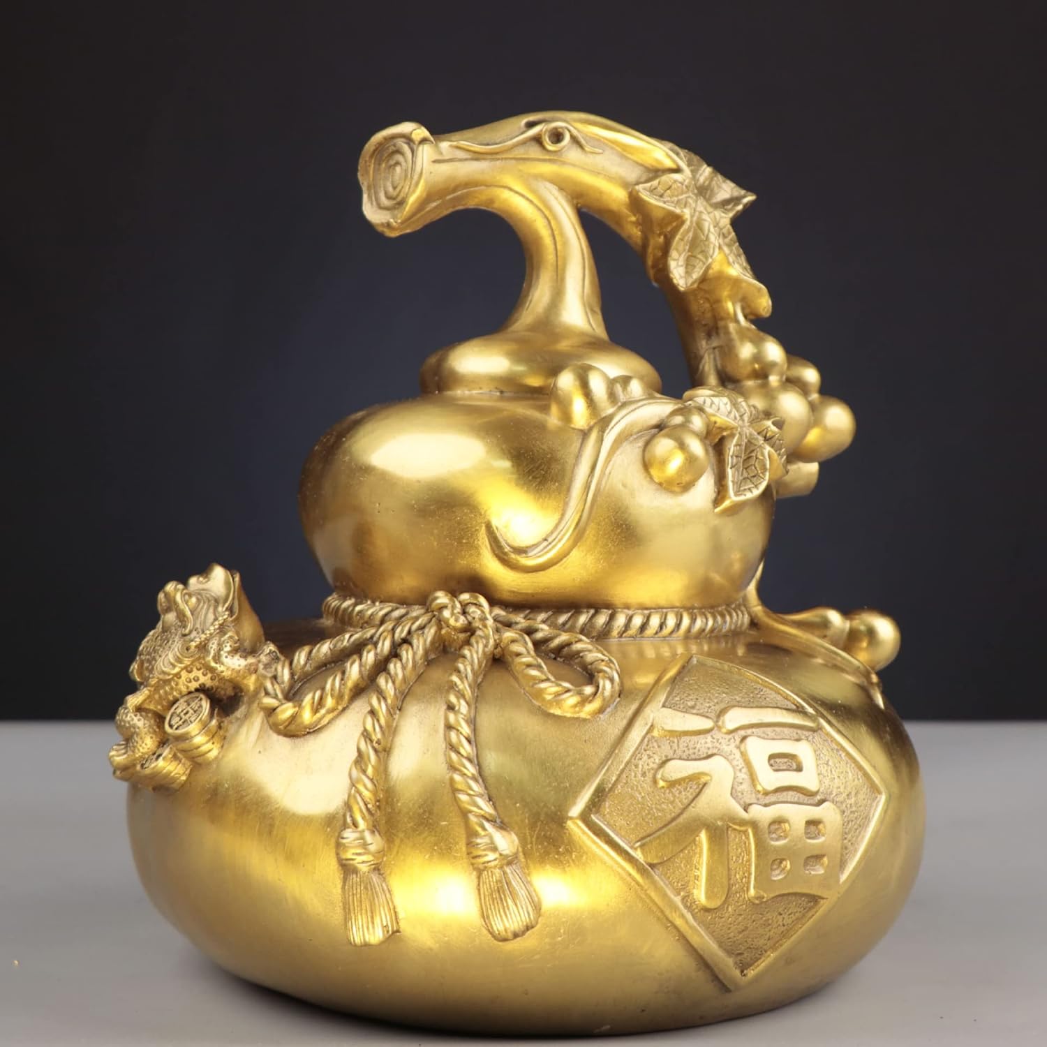 Usoway Gold Rush Gourd Metal Decor Sculpture