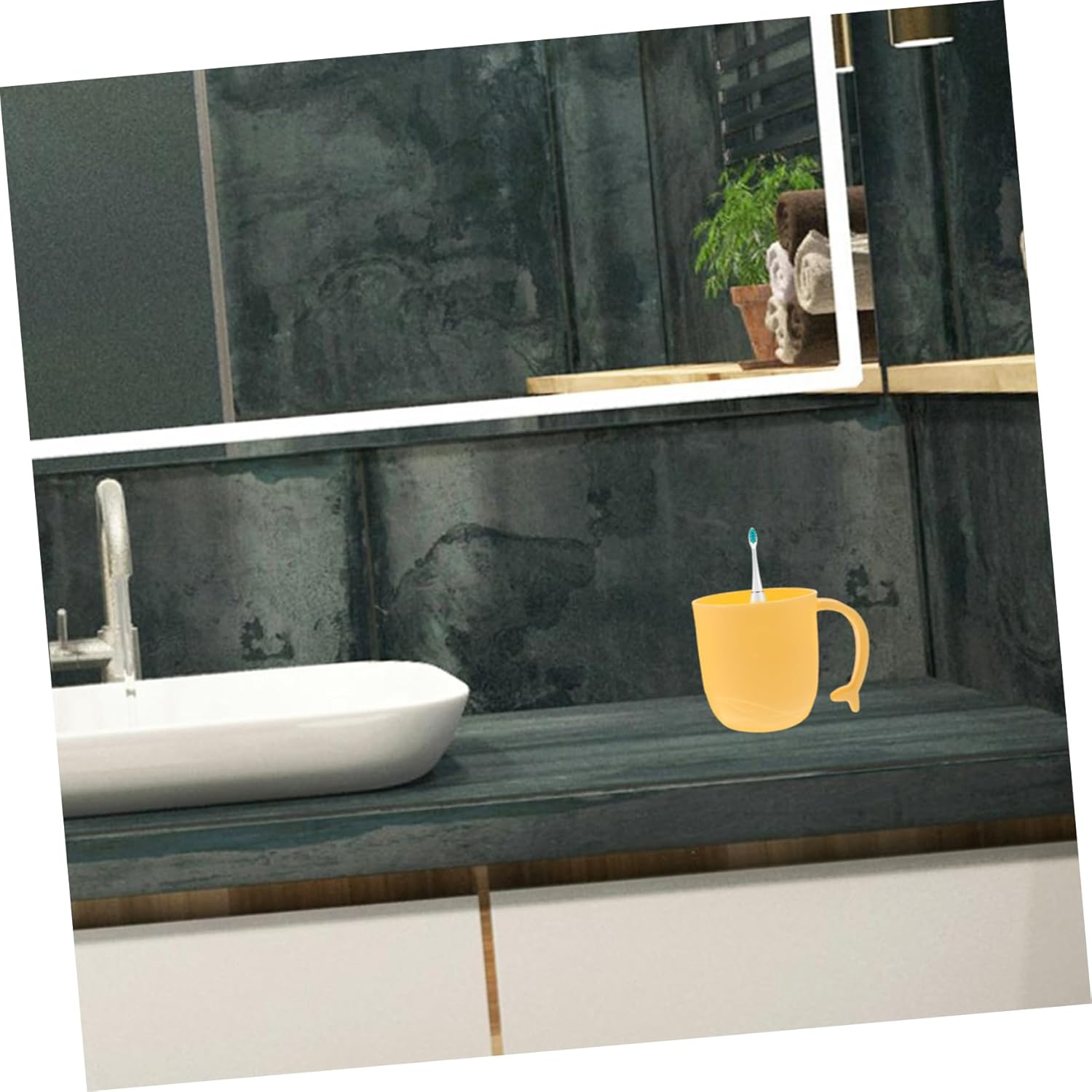 2pcs Dolphin Tail Toothbrush Mugs for Bathroom Storage