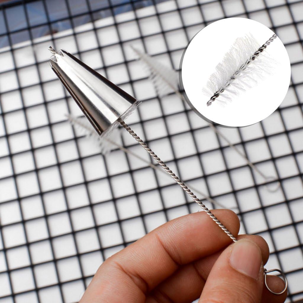 Cone Shaped Cleaning Brush with Holder for Icing Nozzles and More