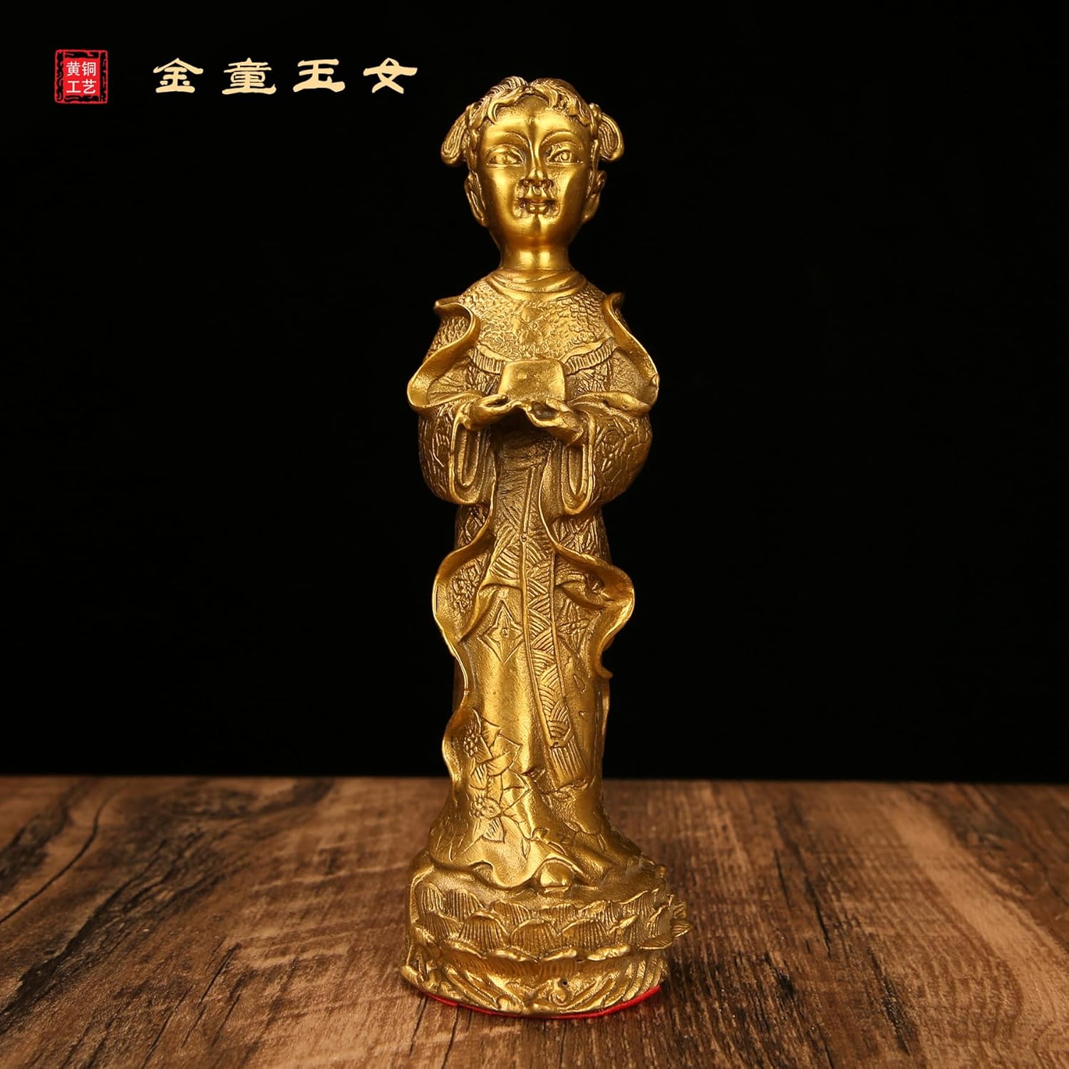Usoway Brass Twin Figures for Home Decor