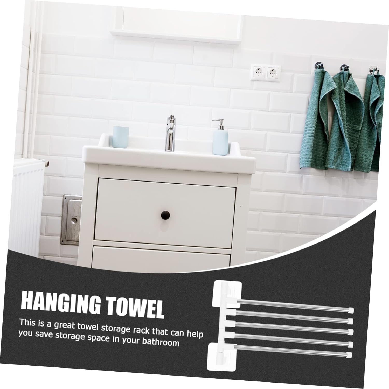 NUOBESTY Wall Mounted Rotatory Towel Rack