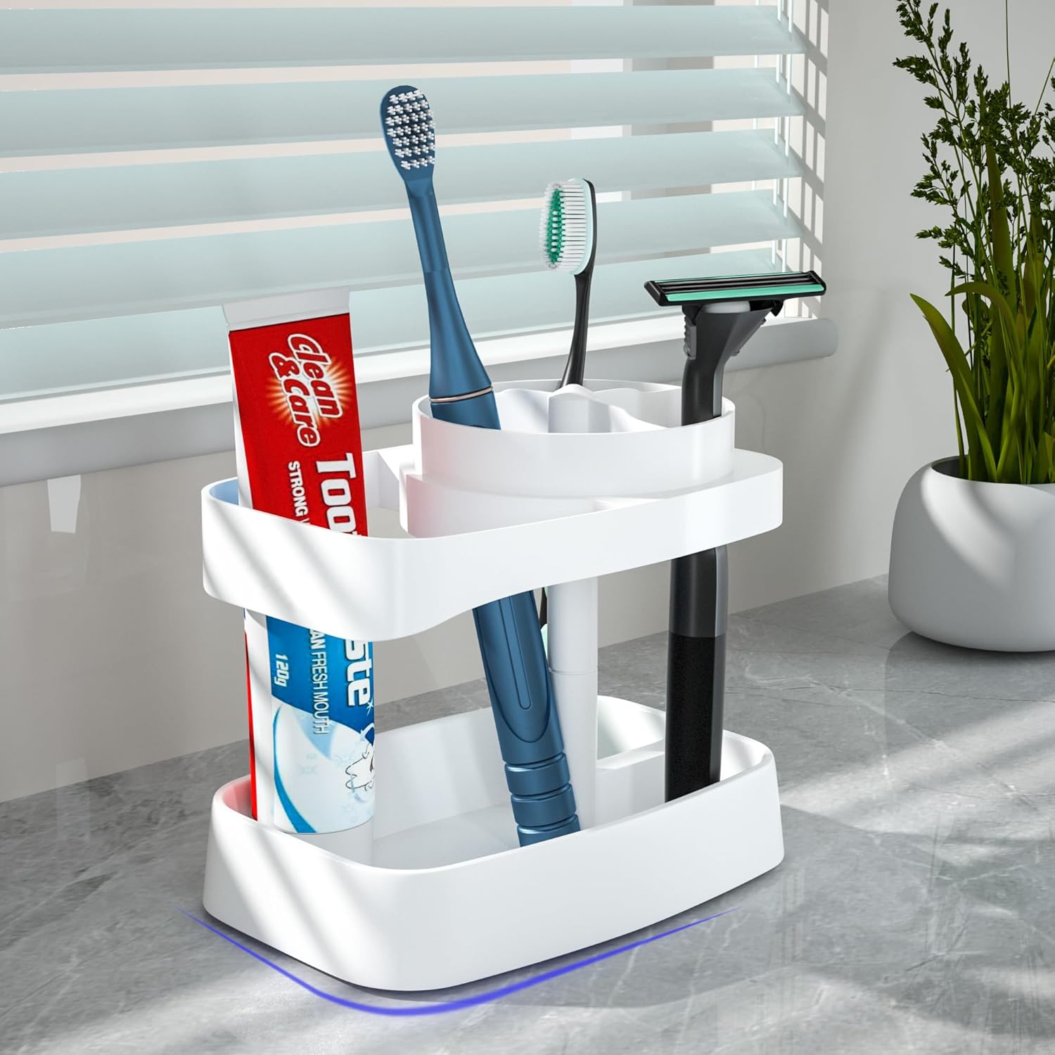 CRKIOB Family Toothbrush Holder with Drainage and Ventilation 1